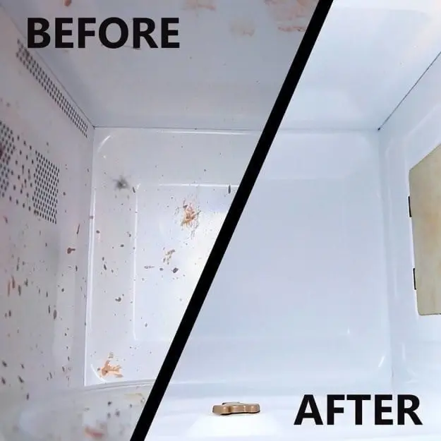 26 Cleaning Hacks That'll Probably Make You Think, "Why Didn't I Know About These Sooner" Beforeaftermicrowave